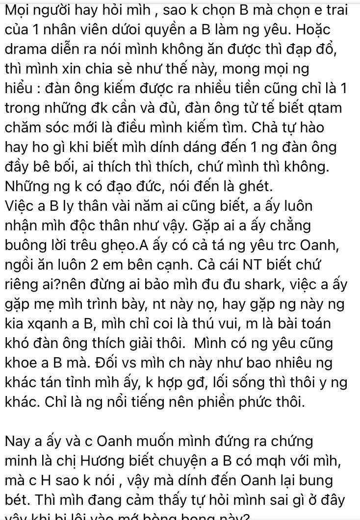 Người yêu cũ Shark Bình đăng liên tiếp 2 bài viết tố Shark Bình lăng nhăng - Ảnh 2