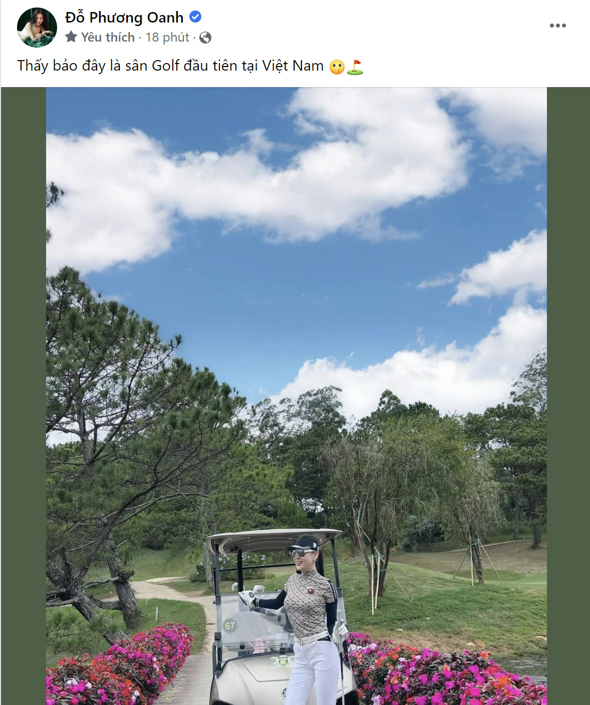 Phương Oanh và Shark Bình bị soi mặc đồ đôi, cùng nhau ra sân golf - Ảnh 1