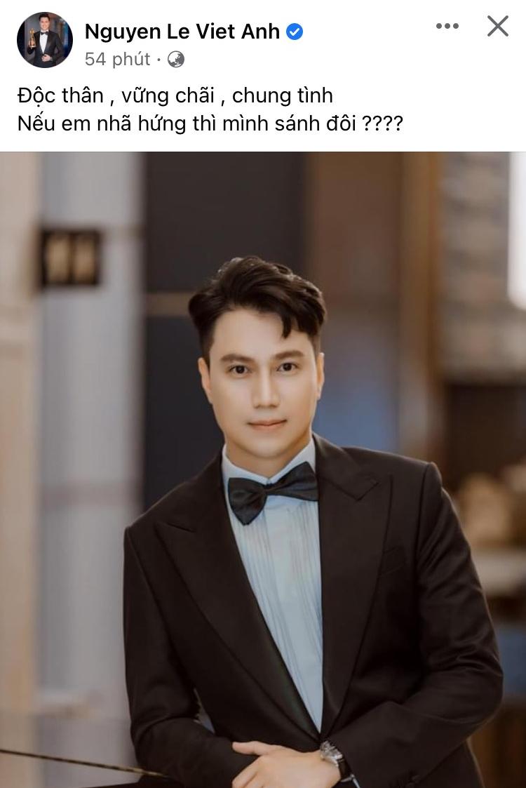 Việt Anh lên mạng buông lời 