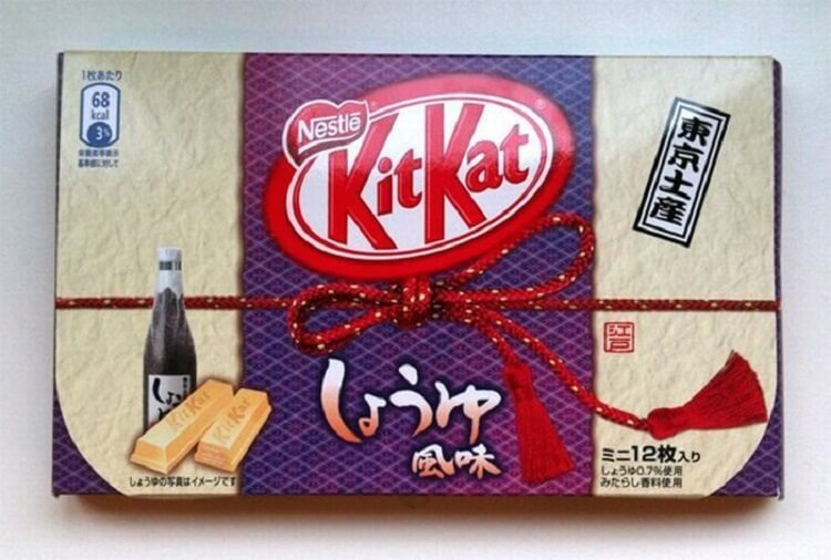 Sự táo bạo của ẩm thực Nhật Bản thể hiện qua phiên bản Kit Kat vị nước tương.