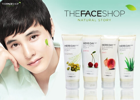 The Face Shop với sản phẩm đa dạng và bao bì trẻ trung.