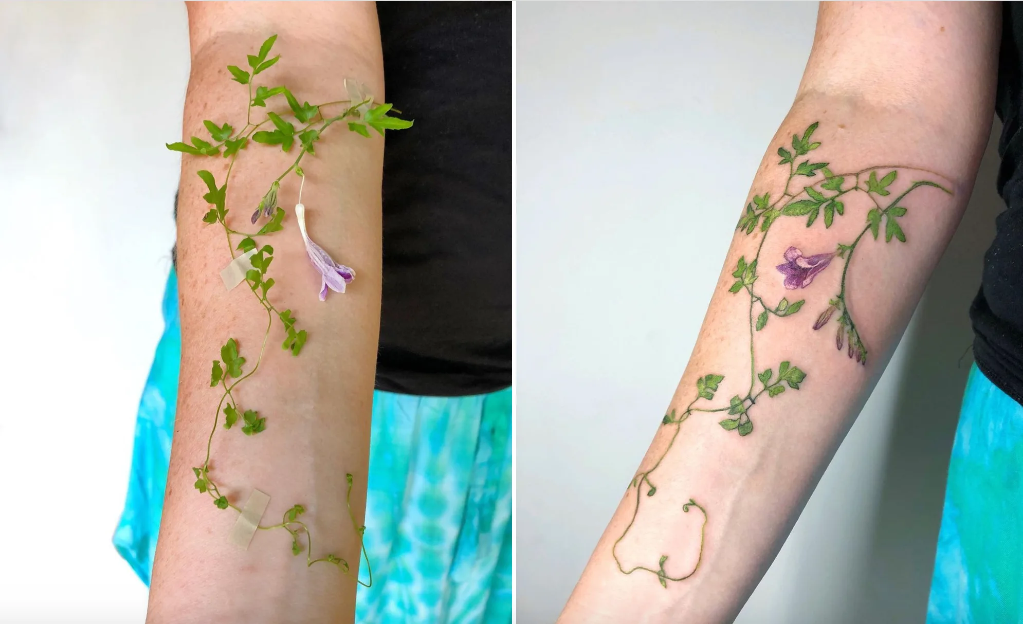 Từ cô gái yêu thiên nhiên đến nữ nghệ sĩ xăm hình hoa lá