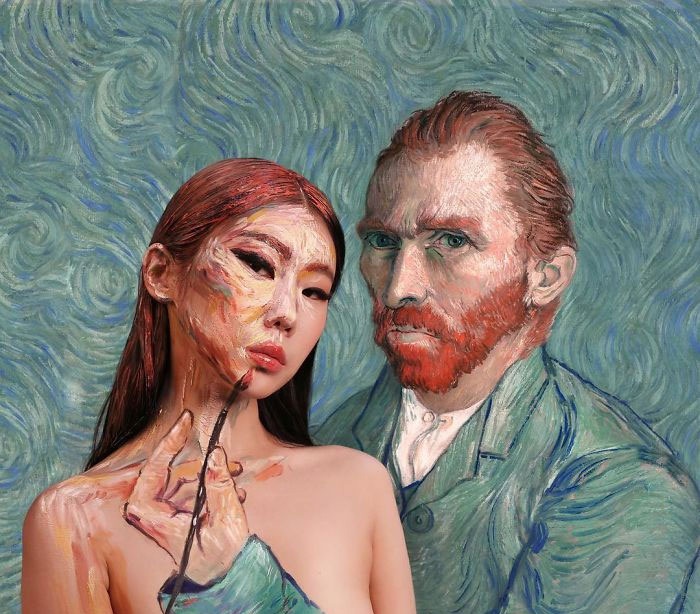 Tác phẩm Dain Yoon lấy cảm hứng từ tranh Van Gogh.