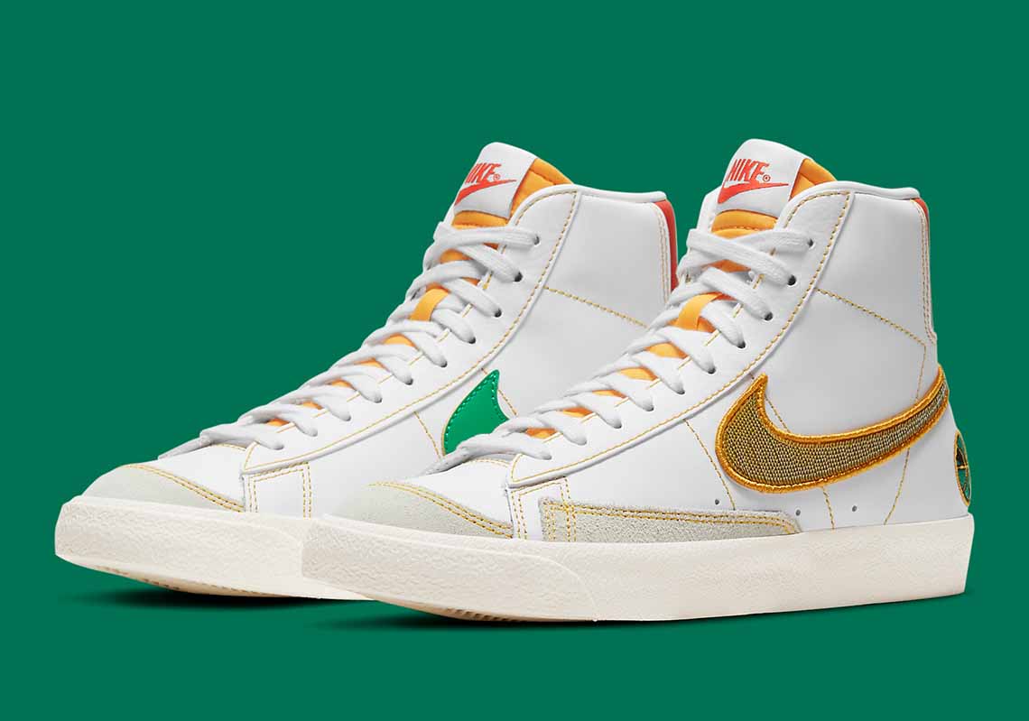 Bản phối màu nhẹ nhàng, sang trọng của Nike Blazer Mid 'Rayguns' cho màu lễ hội 2021.