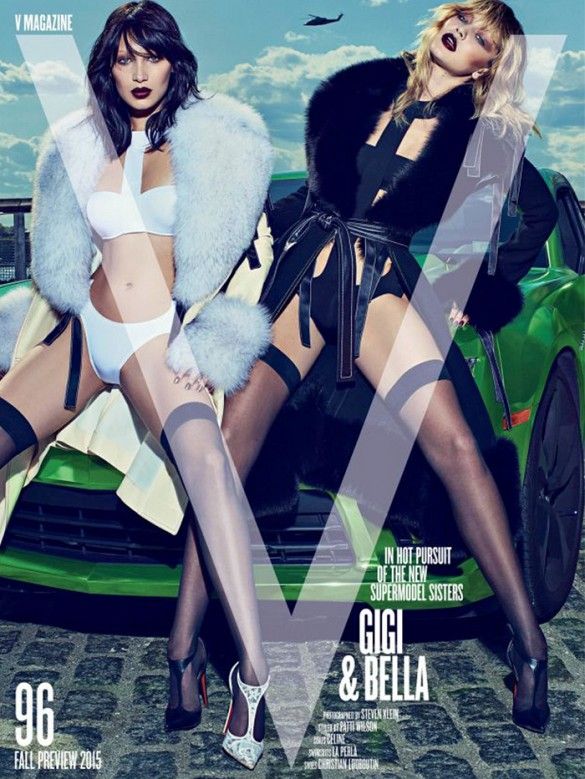 Gigi (chị) và Bella (em) cùng xuất hiện trên bìa tạp chí V MAGAZINE