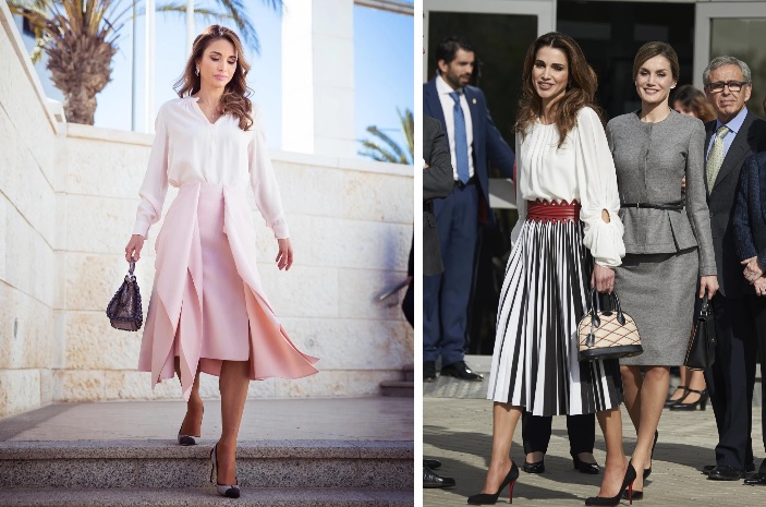 Thanh lịch, sành điệu và lịch thiệp là những gì công chúng nhìn thấy từ phong cách ăn mặc của Hoàng hậu Jordan.