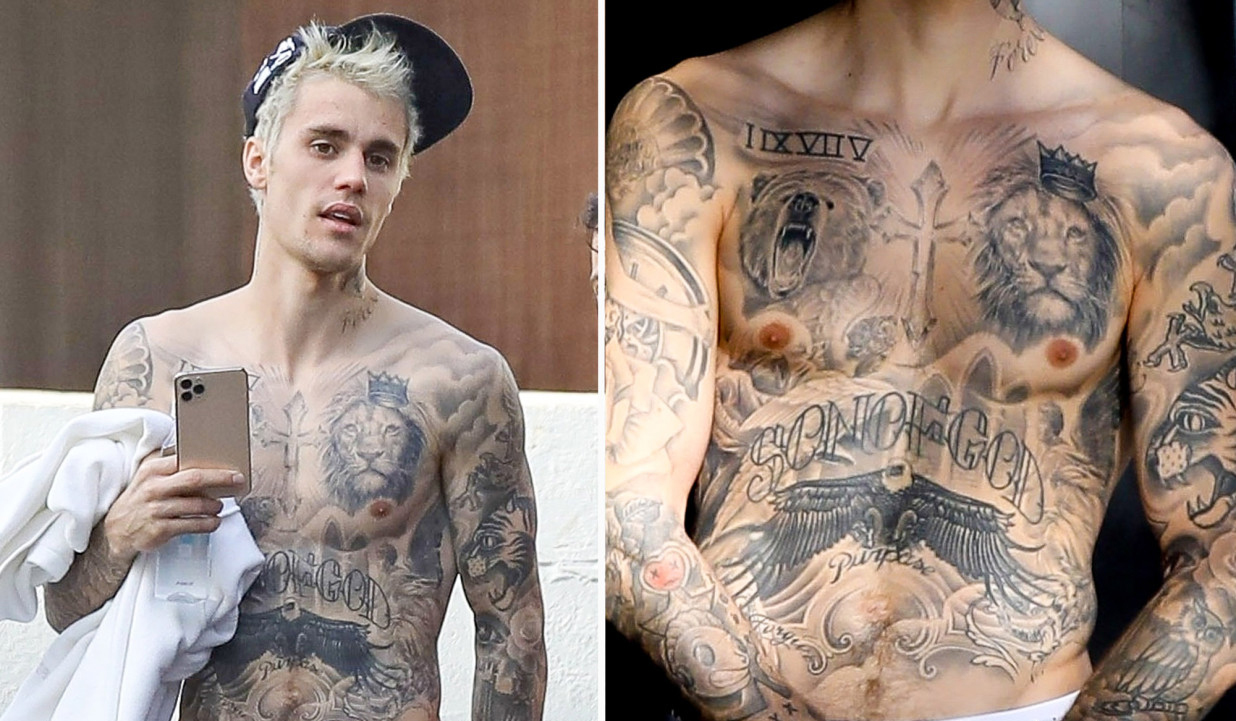 Phân tích bộ sưu tập hình xăm trên ngực Justin Bieber