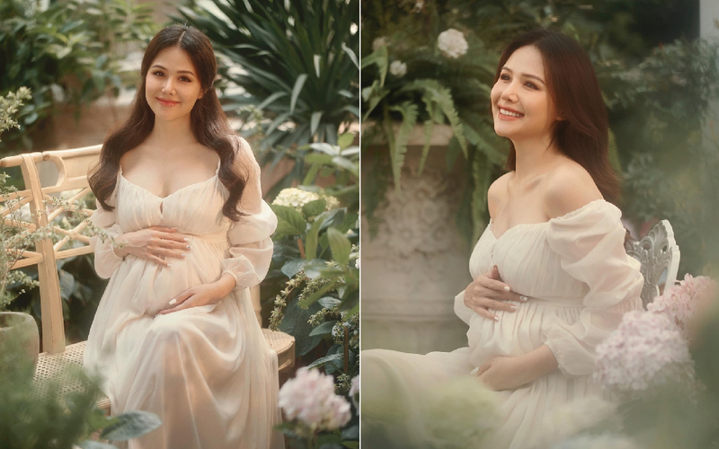 Đang ở cuối thai kỳ, 'mẹ bầu nghìn tỷ' Phanh Lee vẫn xinh đẹp 'hớp hồn' - Ảnh 2