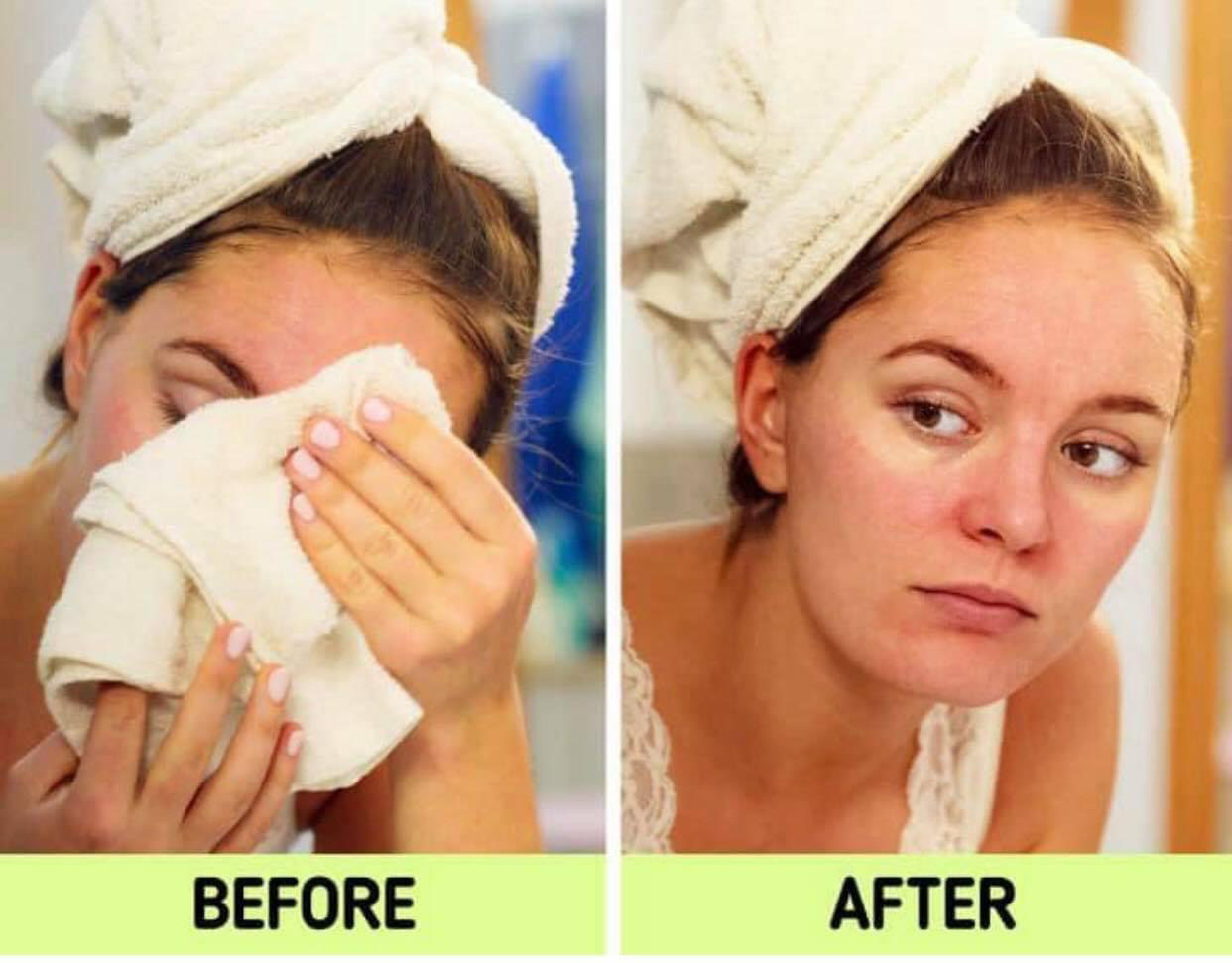 Nhiều người có thói quen sử dụng khăn mặt như một hình thức tẩy da chết, điều này đòi hỏi bạn phải chà xát cực mạnh vào làn da. Đây cũng là nguyên nhân chính gây kích ứng và chảy xệ da ở một số vị trí.