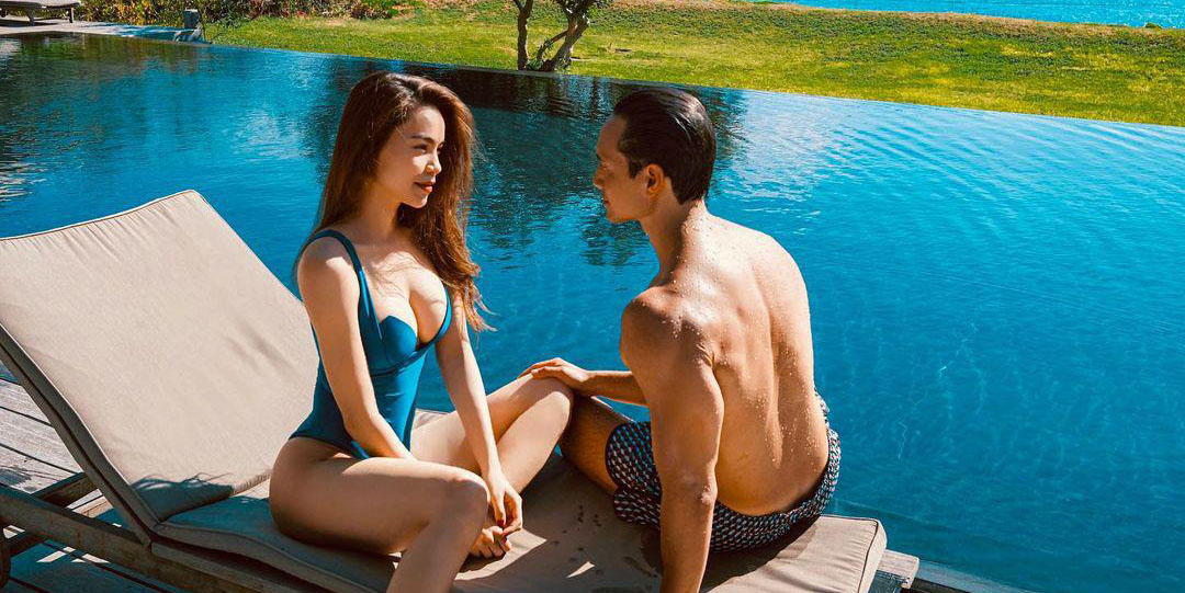 Bí quyết chọn đồ bơi đẹp từ một nửa xinh đẹp của những cặp đôi đình đám