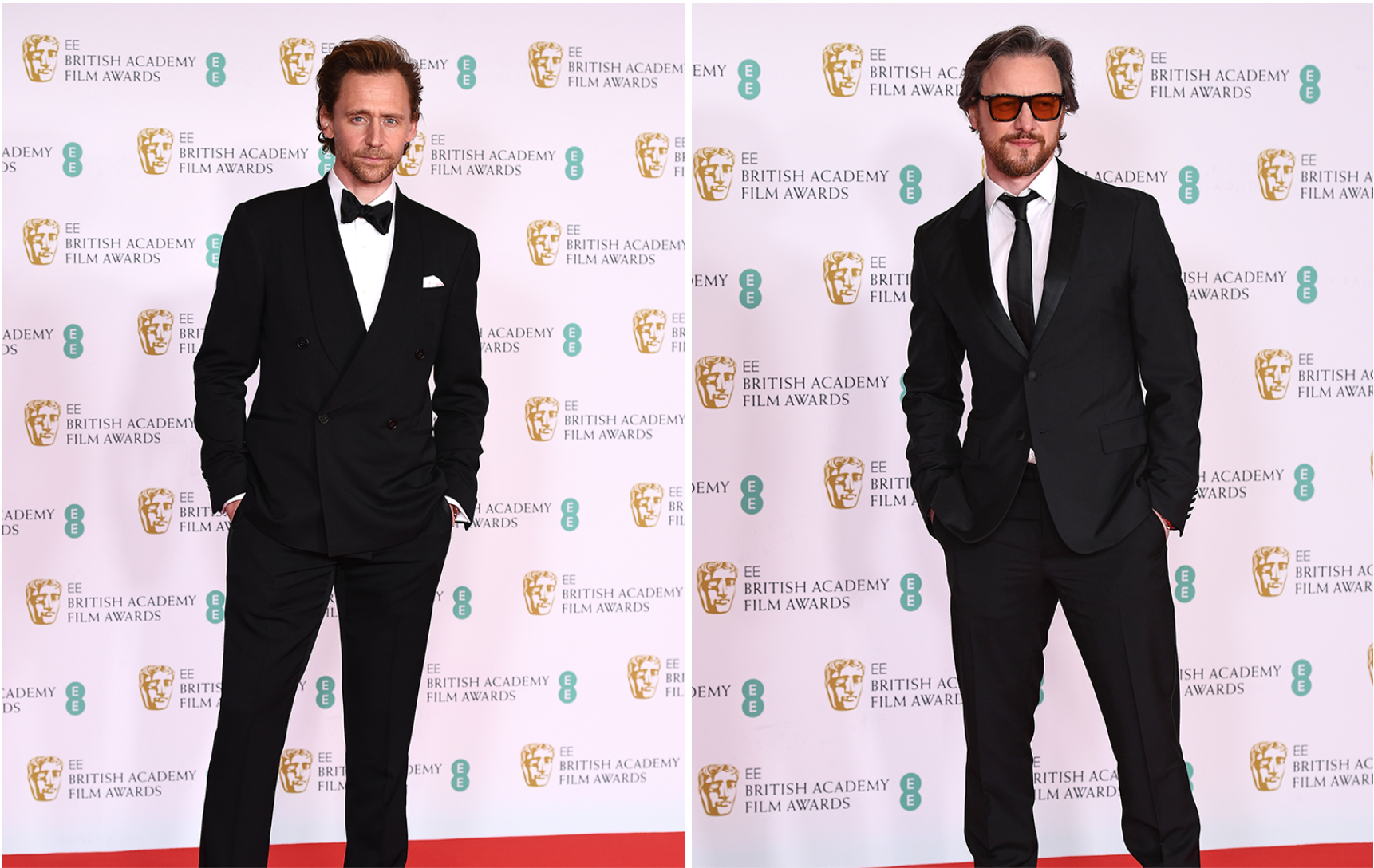 Nhiều sao nam chọn vest đen làm trang phục khi tham dự thảm đỏ. Một vài chi tiết khác biệt được các sao nam lựa chọn, trong khi Tom Hiddleston cài nơ thì James McAvoy lại tạo sự trẻ trung với kính râm.