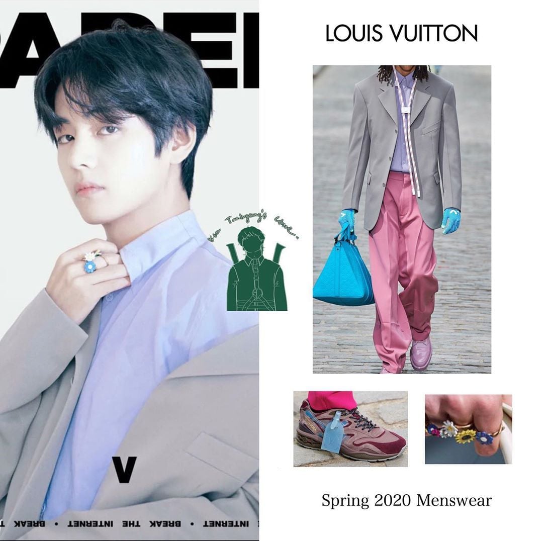 V xuất hiện trên tạp chí PAPER với những thiết kế trong BST Spring Menswear 2020.