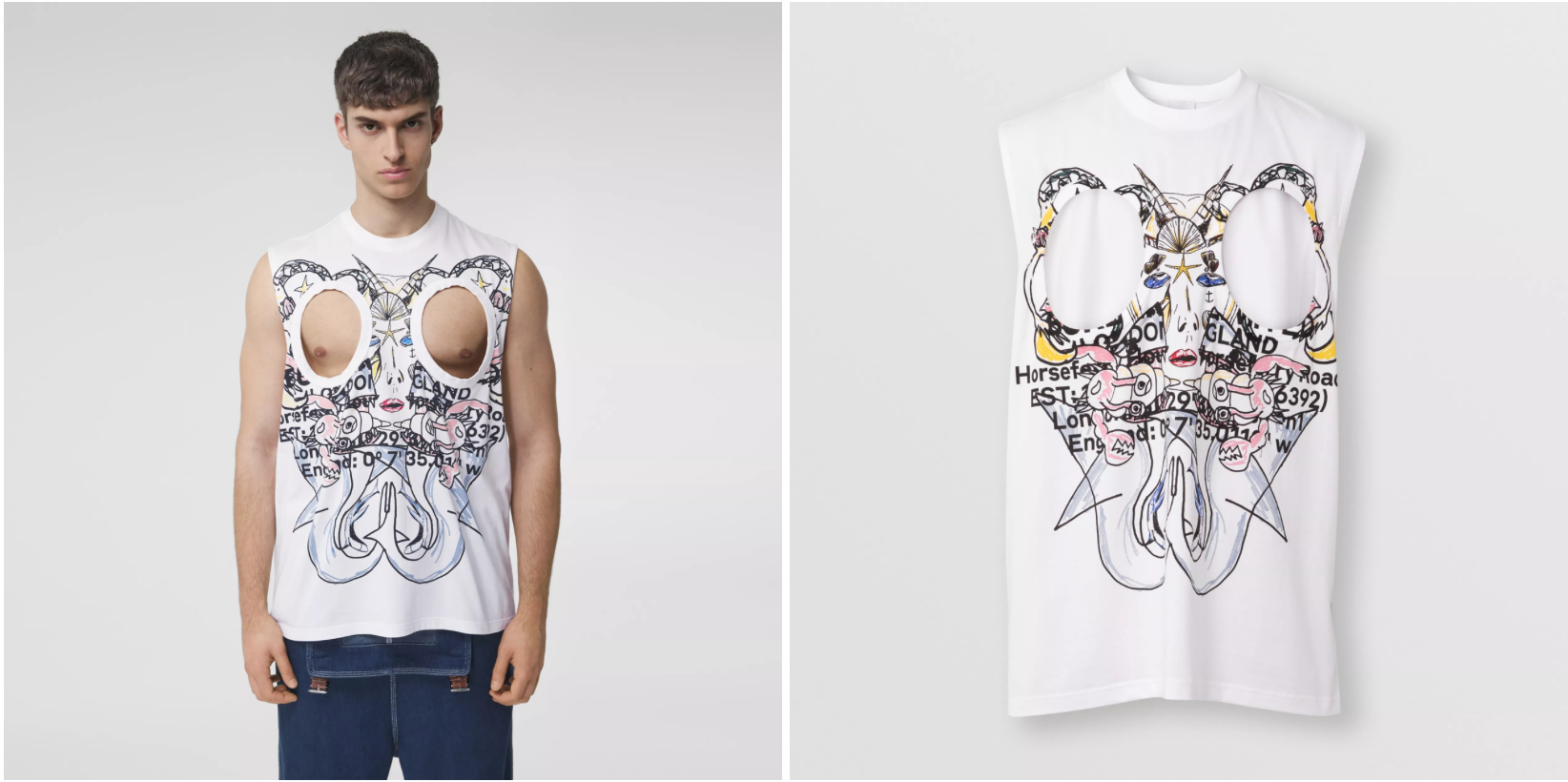 Burberry ra mắt những chiếc áo thủng vị trí nhạy cảm trong BST Xuân-Hè 2021