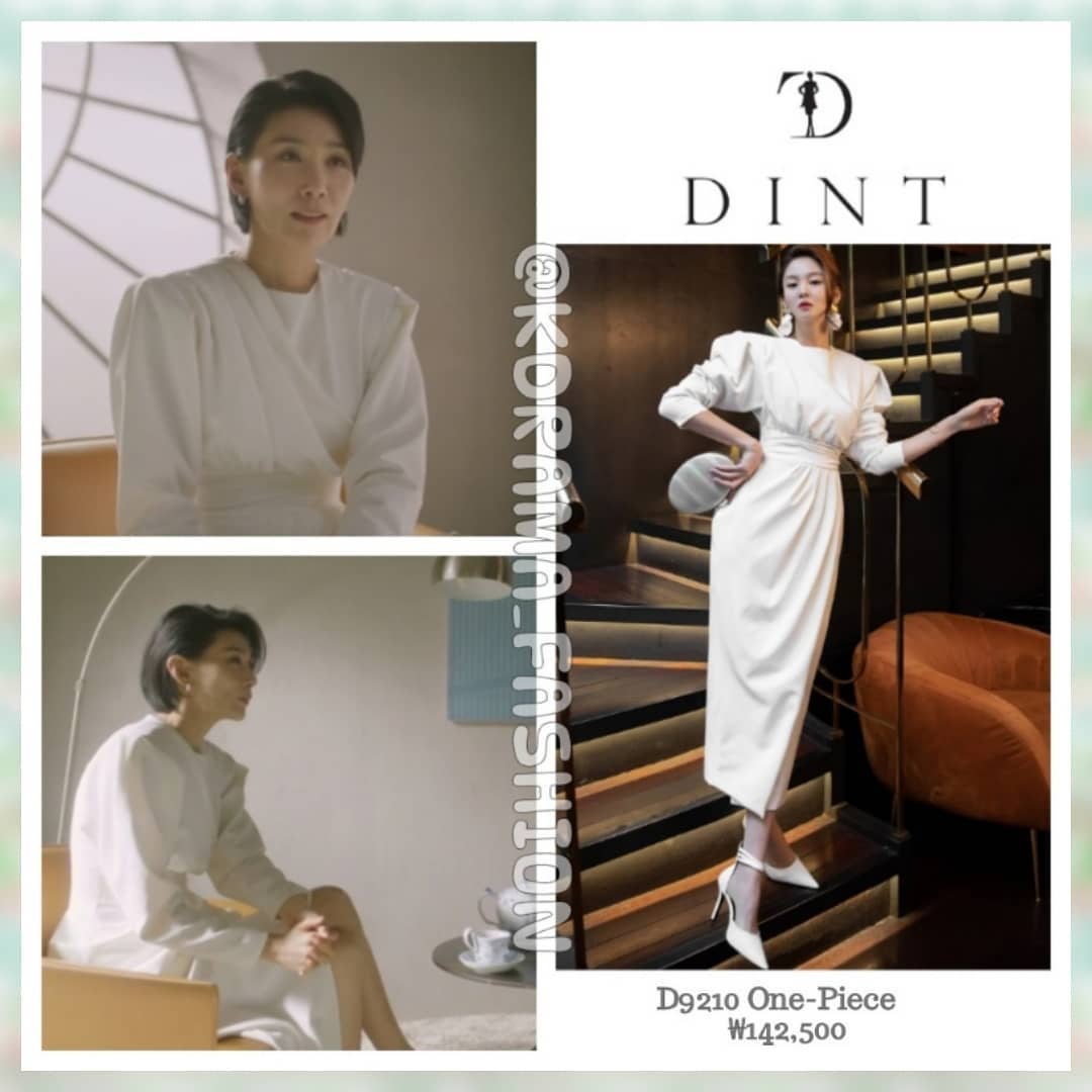 Chiếc đầm trắng và mẫu vest dài đến từ thương hiệu DINT của Hàn Quốc. Mỗi bộ cũng có giá từ 120 - 220 USD.
