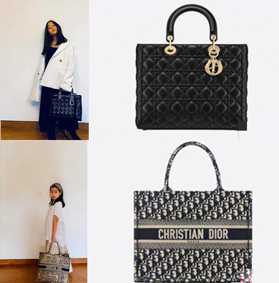 Cả hai cô con gái nhà Lưu Hương Giang đều có những mẫu túi siêu xịn đến từ Dior.