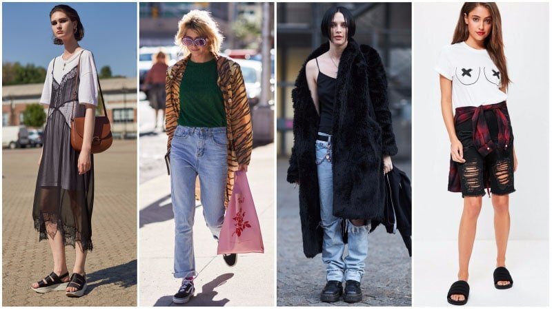 Grunge cổ điển vẫn có một chỗ đứng nhất định trong lòng các tín đồ thời trang. Jeans rách, áo ngủ và áo khoác lông thú đồ sộ vẫn mang đến sự đặc sắc.