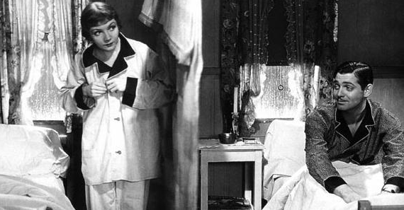 Nữ diễn viên Claudette Colbert toả sáng và quyến rũ trong bộ Pyjama mượn từ nhân vật nam.
