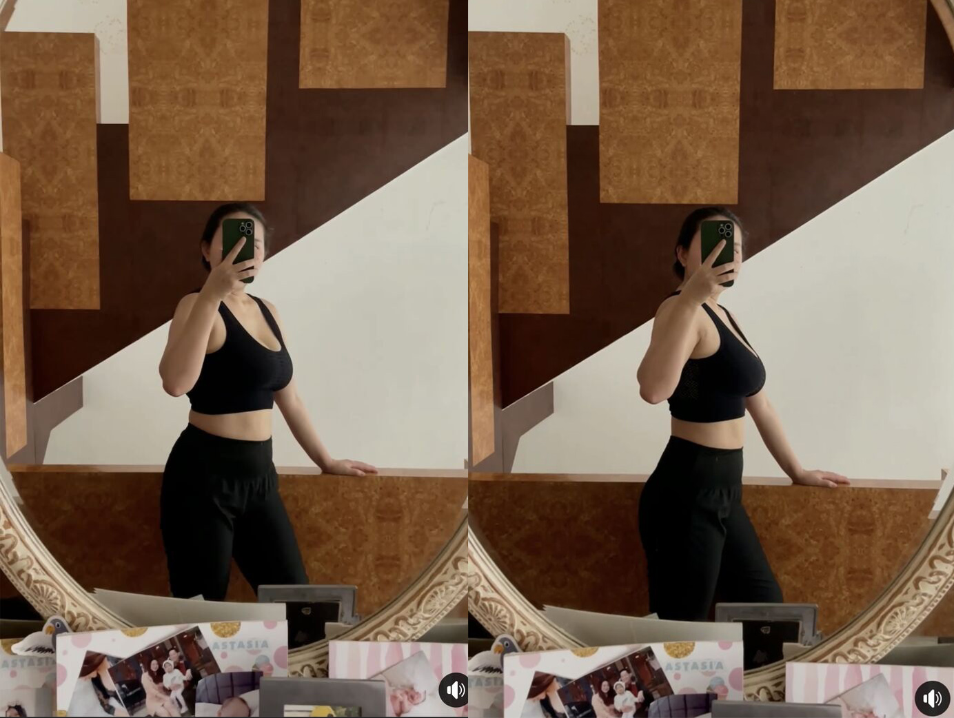 Những bức ảnh selfie trước gương cho thấy Phan Như Thảo đã dần dần lấy lại đường cong chuẩn mực của cơ thể, vòng 2 cũng thon gọn hơn trước.