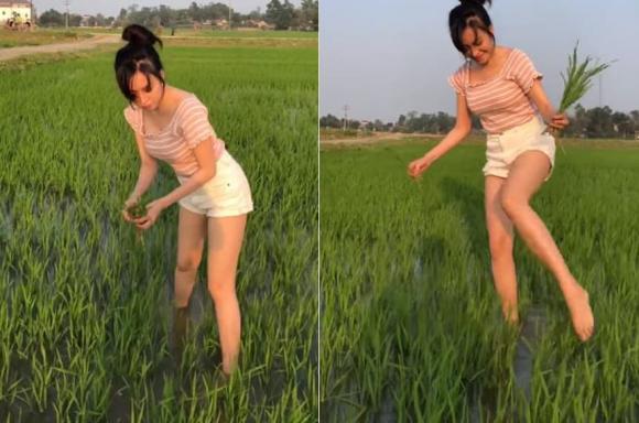 Những góc quay vô tình khiến hình ảnh của bà Tưng xấu đi trong mắt công chúng. Phong cách ăn mặc hớ hênh của cô nàng trên cánh đồng lúa nhận nhiều phản đối. 