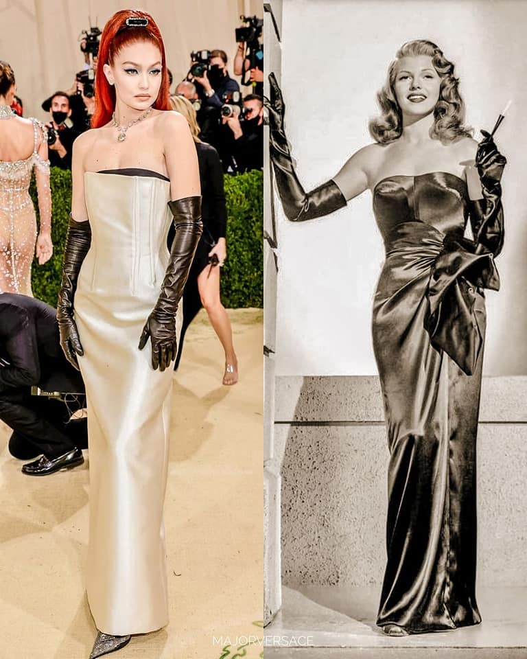 Gigi Hadid lấy cảm hứng từ Rita Hayworth.