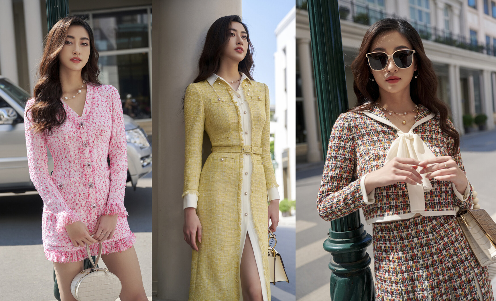 Học Hoa hậu chân dài nhất Việt Nam Lương Thuỳ Linh diện đồ đông ấm áp nhưng vẫn gợi cảm