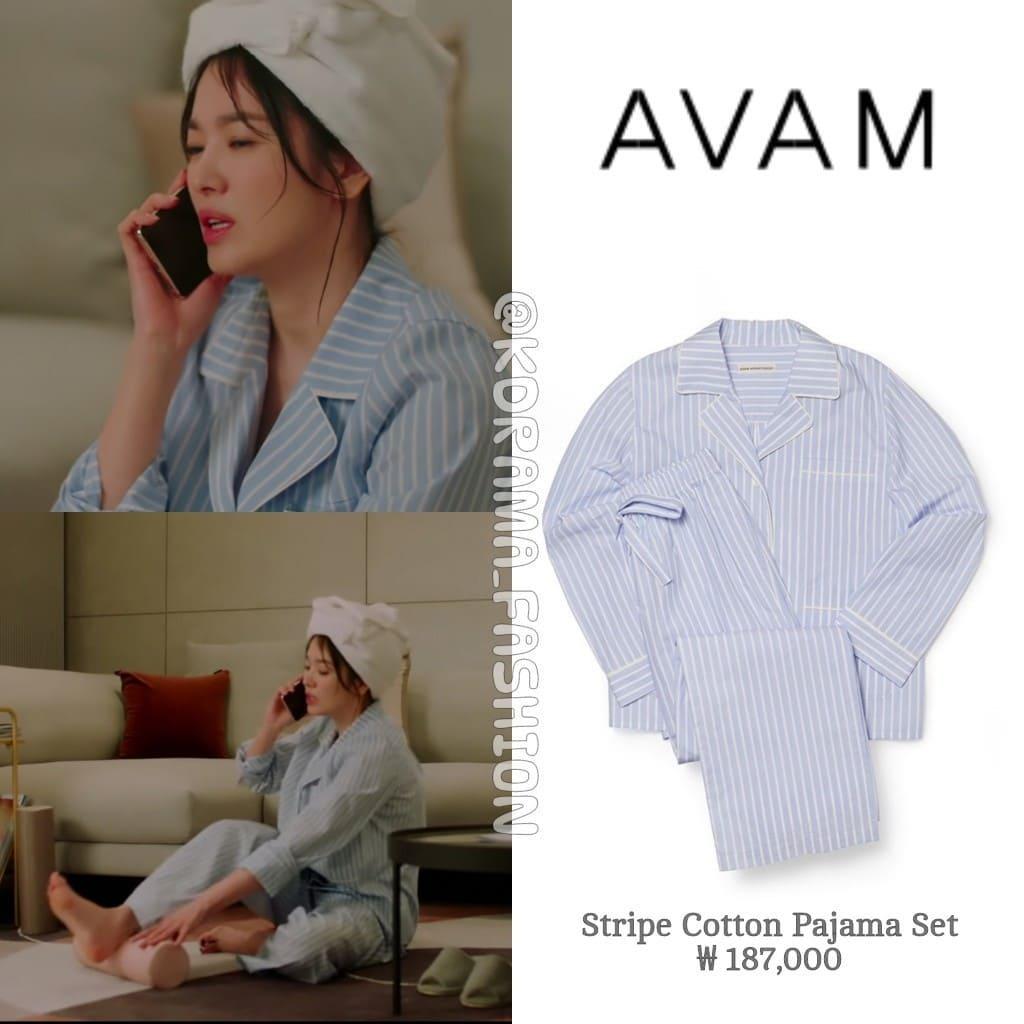 Bạn có dám bỏ ra 3,5 triệu đồng để mua bộ pijama sọc xanh như Song Hye Kyo chỉ để mặc ngủ. 