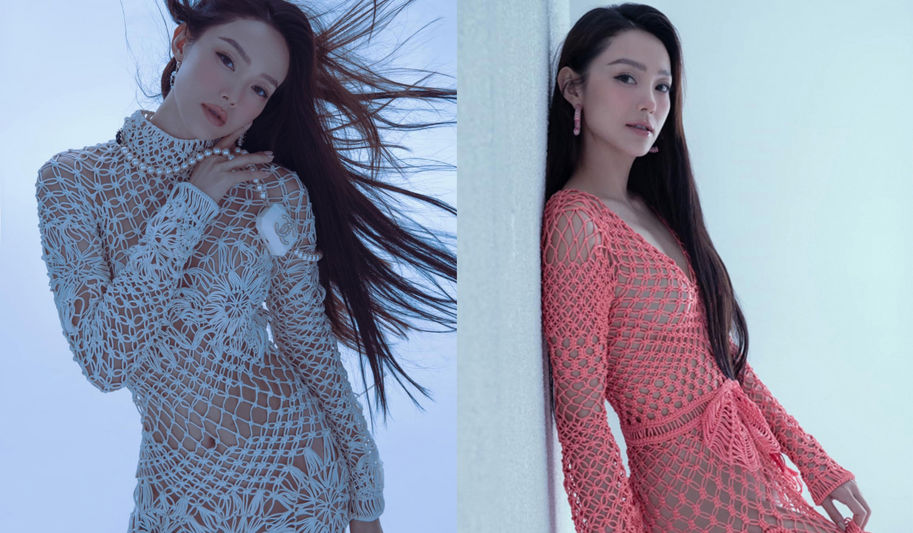 Minh Hằng chụp concept "Hoạ Bì" khoe dáng trong chiếc váy lưới của NTK Công Trí