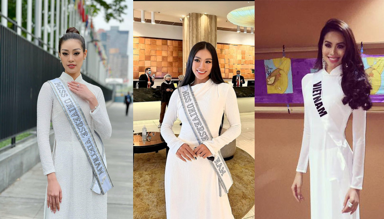 Khi áo dài trắng Việt Nam khoe sắc trên đấu trường nhan sắc quốc tế