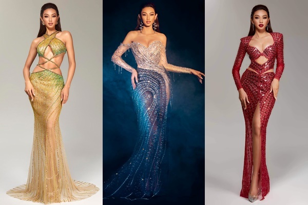 3 thiết kế của Nguyễn Minh Tuấn dành cho Thuỳ Tiên trong cuộc thi Miss Grand 2021.