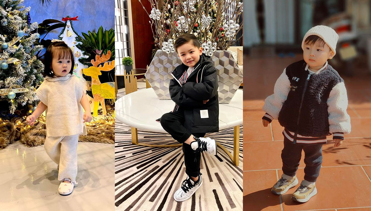 Nhóc tì Vbiz diện đồ Noel: Con gái Cường Đô La chụp với siêu xe, quý tử nhà Đan Trường chuẩn soái ca