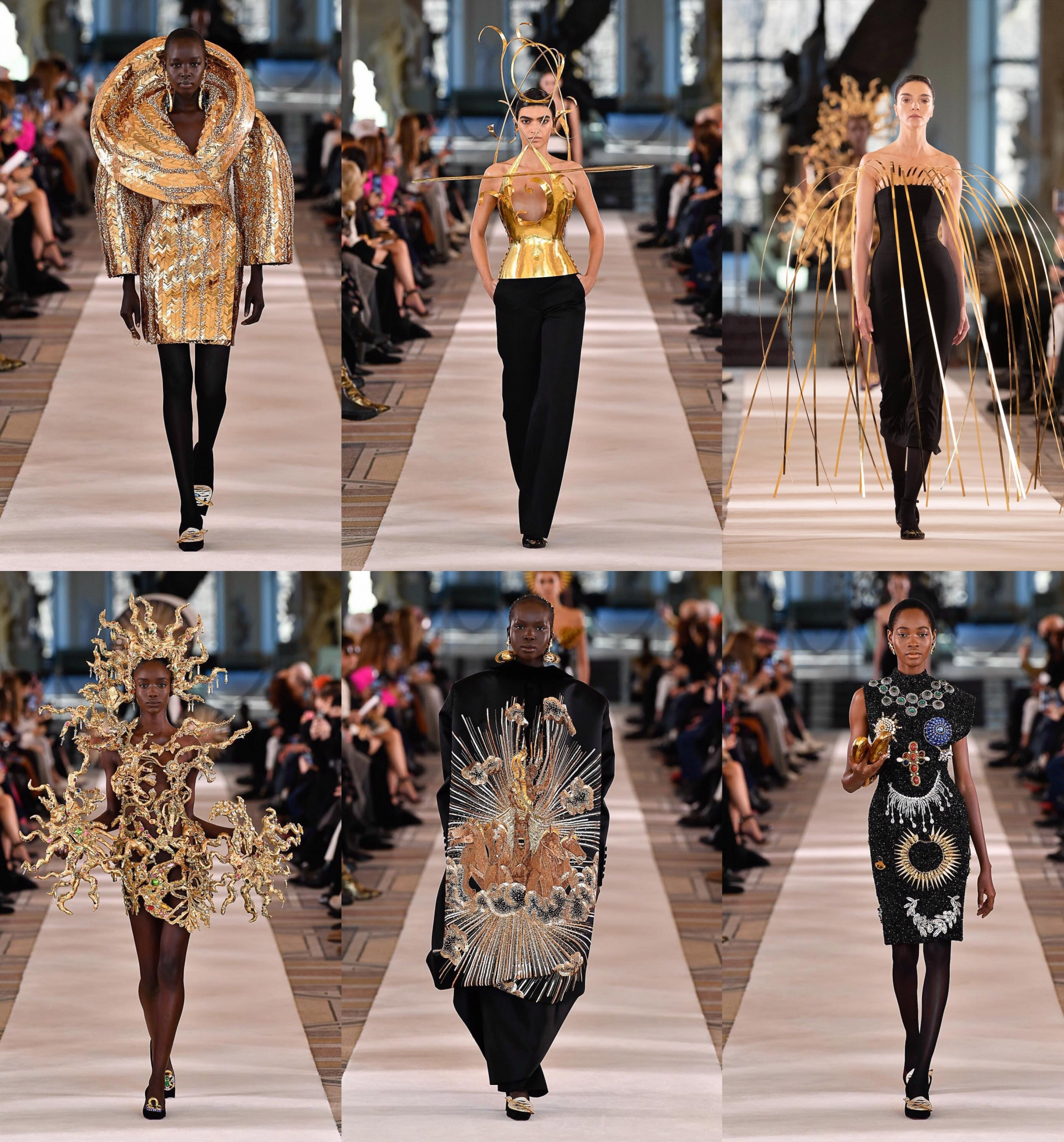 Schiaparelli thắp sáng Tuần lễ thời trang Haute Couture Paris bằng vàng và những thiết kế vô thực - Ảnh 9