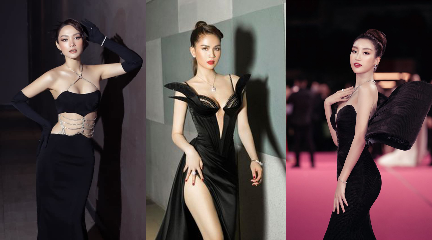 Những bộ váy đen "đỉnh" nhất thảm đỏ Vbiz: Lần hiếm hoi Ngọc Trinh mặc mà không ai có thể chê