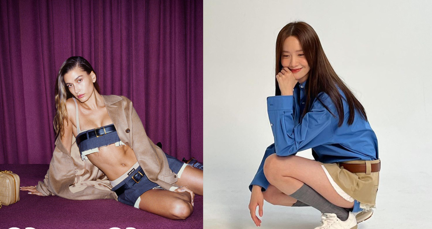 Bã xã Justin Bieber lẫn cô nàng Yoona (SNSD) đều mê tít chiếc chân váy dài 1 gang tay của Miu Miu