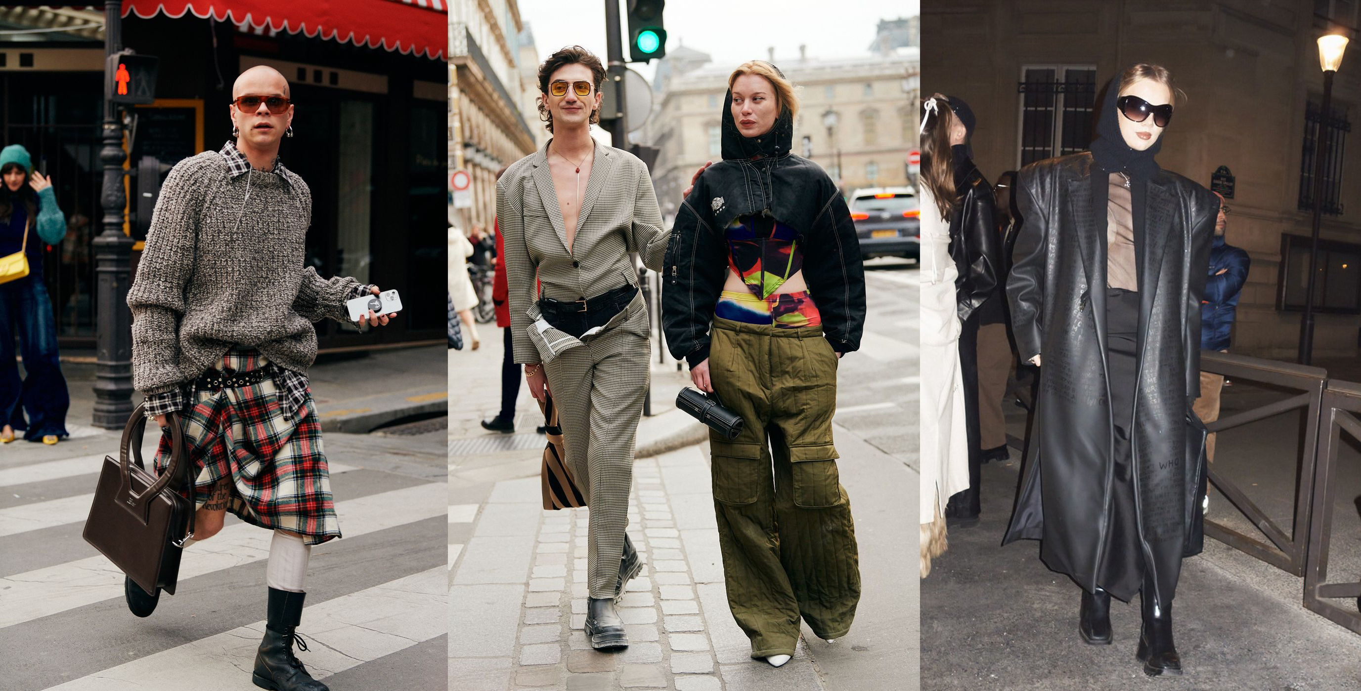 Thời trang "phản giới tính" tại Paris Fashion Week 2022: Nam thích mặc váy, nữ diện áo da đinh tán