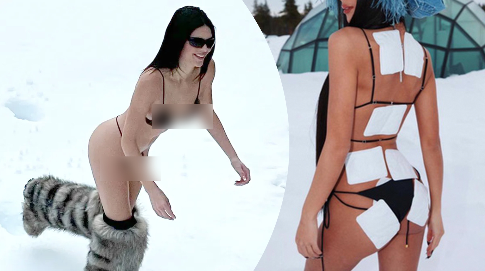 "Lật tẩy" bí thuật giúp Kendall Jenner “mặc cũng như không” vui đùa giữa trời tuyết âm độ