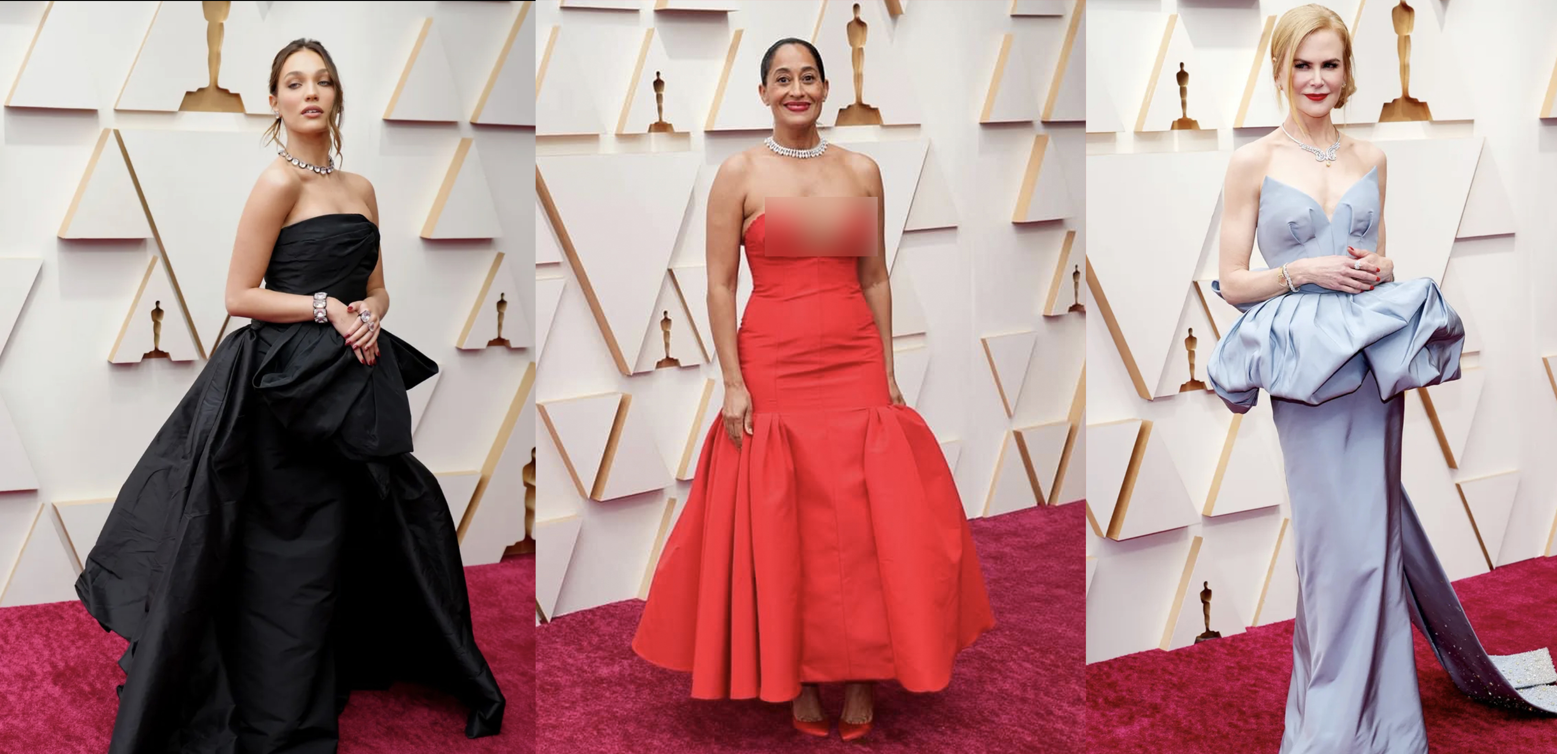 Váy nhăn nheo làm nhiều ngôi sao lọt top mặc xấu tại Oscar 2022