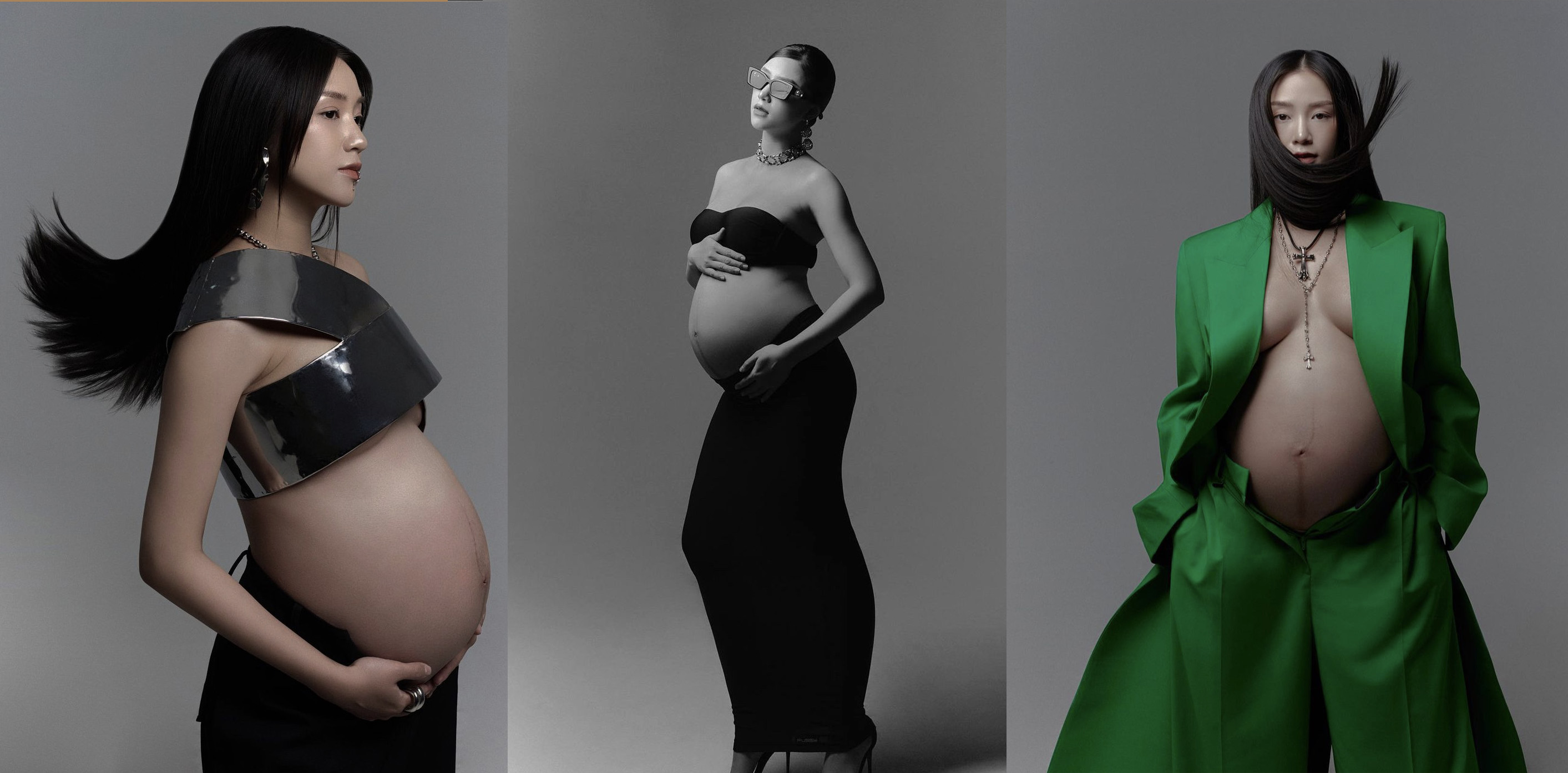 Ngắm chùm ảnh thần thái đỉnh cao, bụng bầu nặng trĩu của Salim trước khi lên chức "mẹ bỉm"