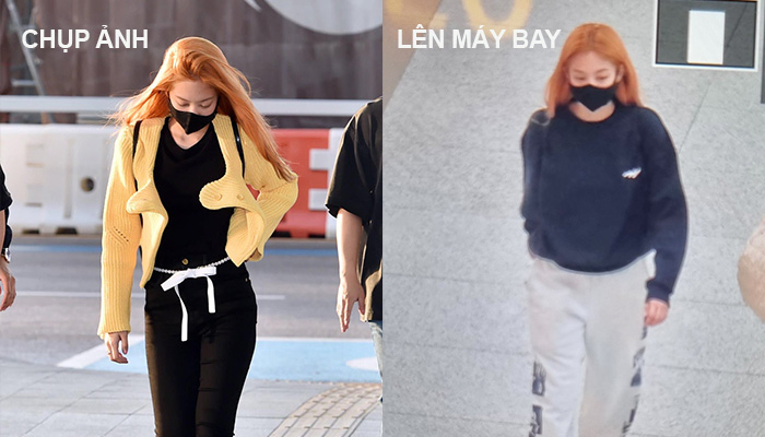 "Làm Jennie" không đơn giản: Lên đồ lồng lộn đi sân bay rồi về nhà thay ngay đồ ngủ