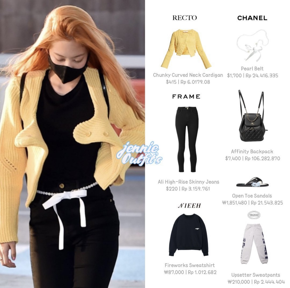 Bóc giá outfit đơn giản mà gần 300 triệu đồng của Jennie khi đi sân bay.