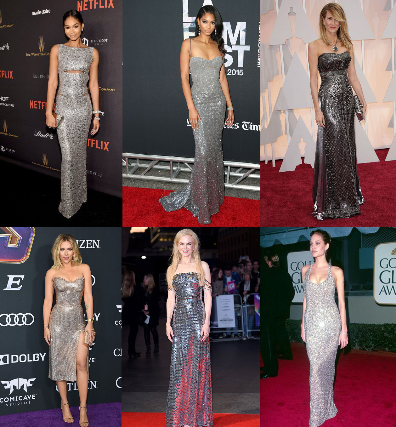 Những chiếc váy sequin được sao Hollywood diện trong nhiều thập kỉ qua nhìn thoáng qua thì có vẻ giống nhau nhưng mỗi thiết kế lại có những chi tiết riêng đặc trưng riêng, tôn vinh vóc dáng của từng người.