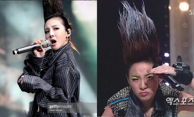 Dara đã để lại kiểu tóc vuốt thẳng đứng siêu quái từ thời 'I'm the best' mới ra mắt.