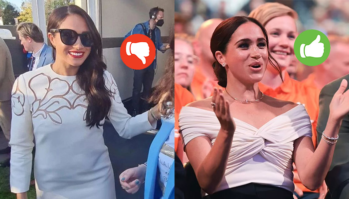 Meghan Markle mặc áo 18 triệu được khen tới tấp, mặc váy 137 triệu bị chê tơi tả