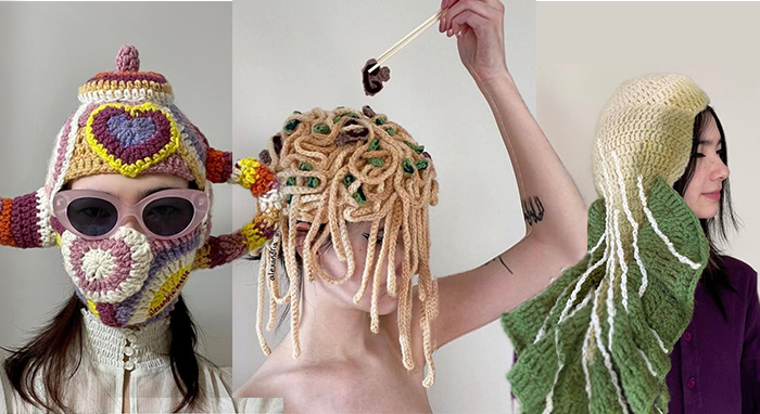 Mũ len hình ớt hiểm, cải chua, mỳ trường thọ, ninja Thỏ hồng: Phụ kiện len khiến bạn khác biệt