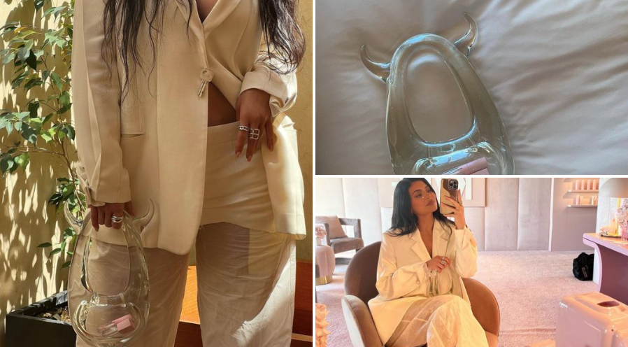 Trong show truyền hình thực tế của gia đình Kim Kardashian, Kylie Jenner đã tạo nên cơn sốt túi Coperni thuỷ tinh khi “lăng xê” cho mẫu túi 2 sừng tinh nghịch, cốt yếu là lợi dụng chất liệu trong suốt quảng bá cho các sản phẩm của Kylie Cosmetic mà cô dựng bên trong.