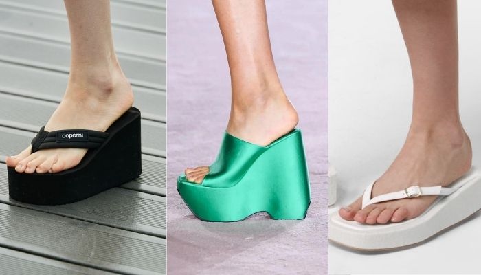 Dép kẹp đế độn - item đi chợ yêu thích của các bà các dì một ngày bỗng trở thành footwear sang chảnh