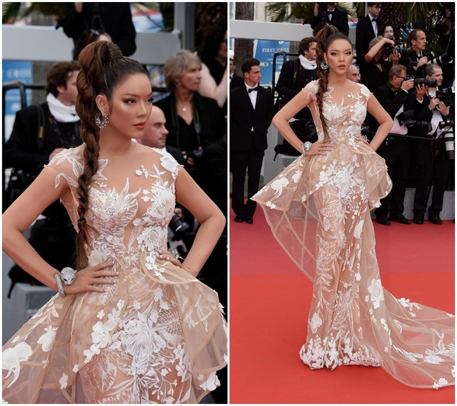 Sao Việt oanh tạc thảm đỏ Cannes: Lý Nhã Kỳ diện đầm 1 tỷ đồng, Nhã Phương khoe sắc với áo dài - Ảnh 3