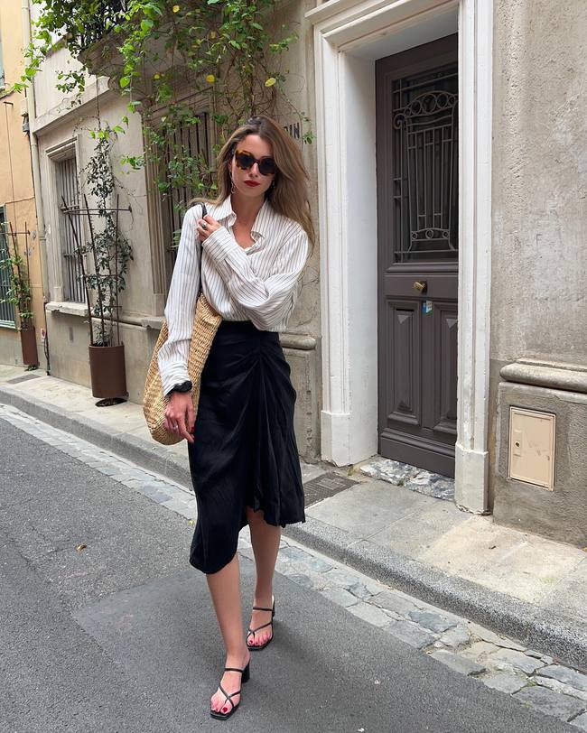 12 set váy diện cùng cao gót sandals cho mùa hè từ thời trang của gái Pháp - Ảnh 5