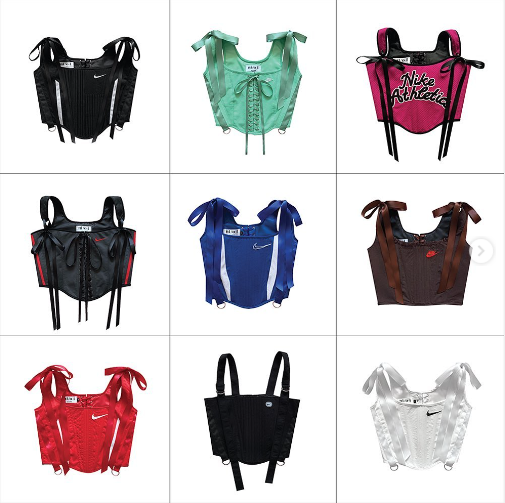 Corset được may từ áo thun Nike, Adidas...của thương hiệu nội địa Anh Quốc - Ảnh 1