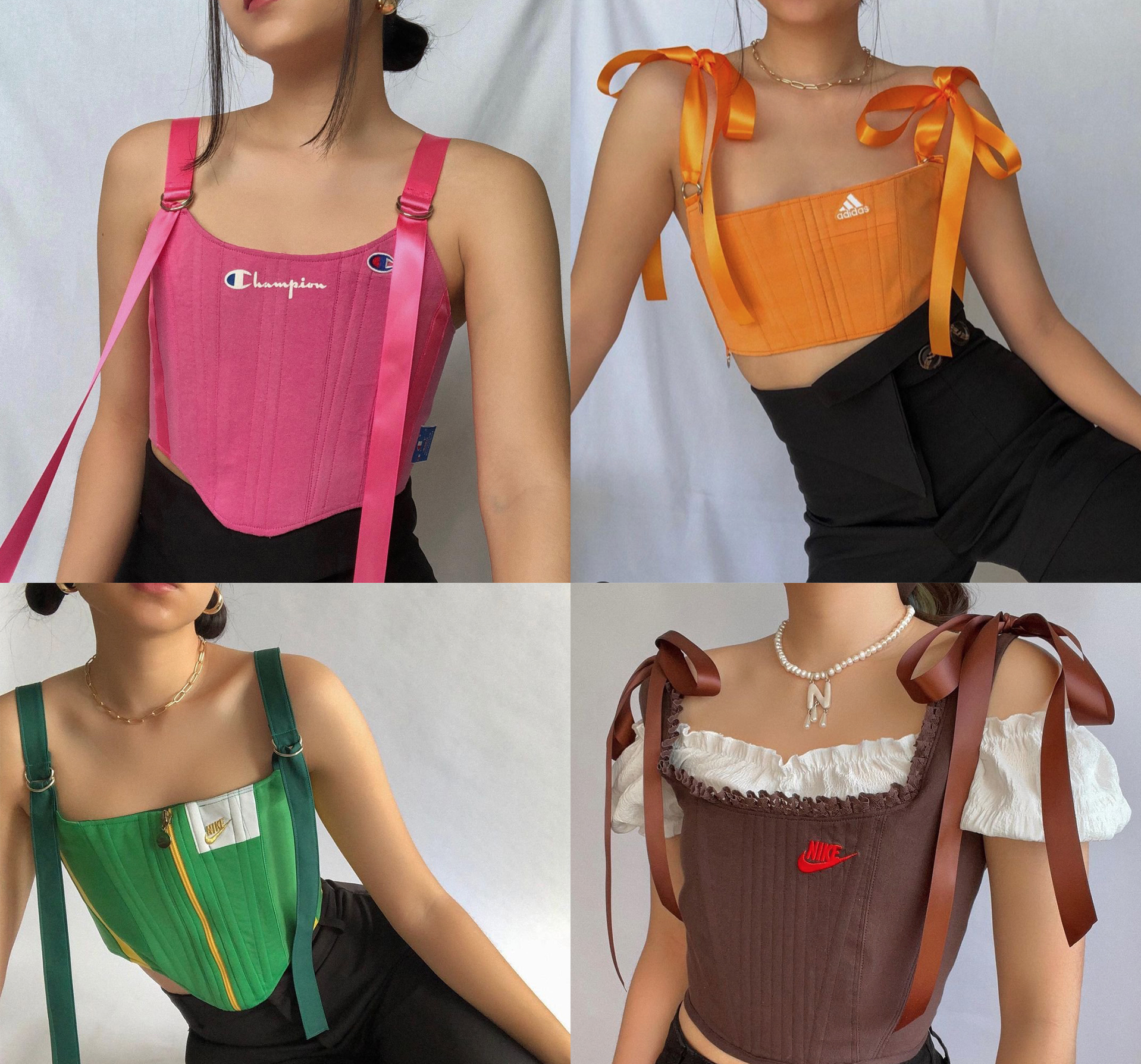 Corset được may từ áo thun Nike, Adidas...của thương hiệu nội địa Anh Quốc - Ảnh 2