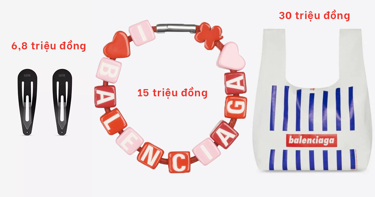 Balenciaga bán kẹp tóc, túi xách như "hàng chợ" nhưng giá trên trời
